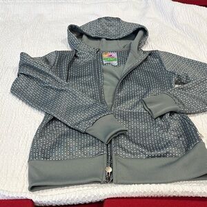 Burton Women’s Full Zip Green  and White Dot Hoodie